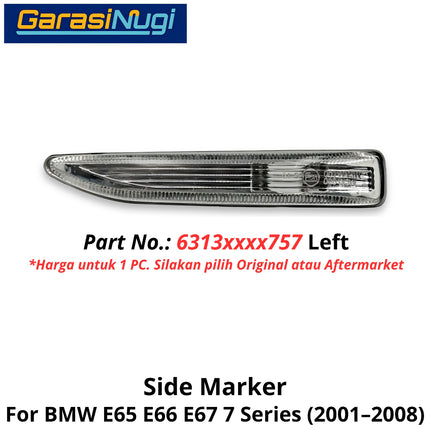 Side Trim For BMW E65 E66 Lights Cover Lampu Sein Samping 730 735 (2001–2008)