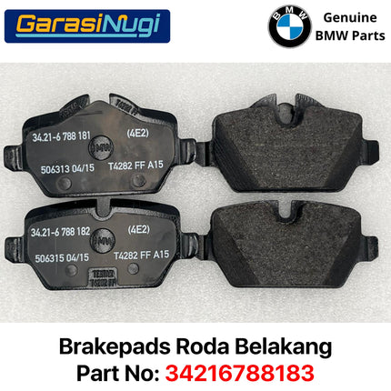 Rear Brake Pads For BMW E81 E87 E90 Kampas Rem Roda Belakang Original 34216788183 320