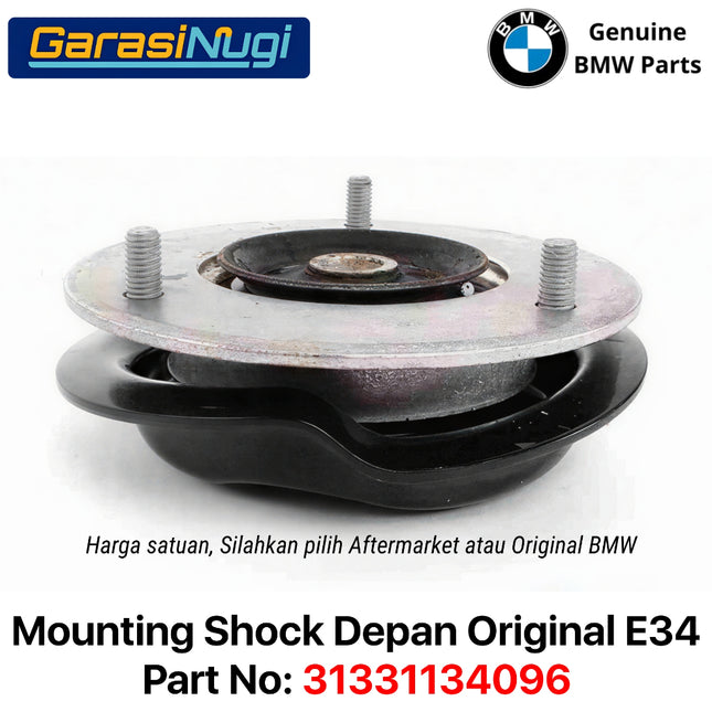Mounting Shock Depan BMW E34 Front Mount Strut Guide Support Original 31331134096 520