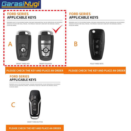 Metal Key Case Ford Sarung Kunci Leather