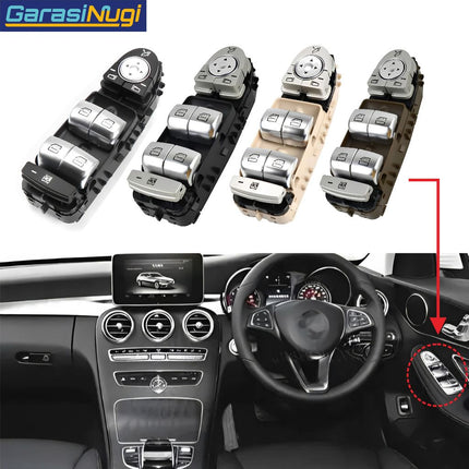 Master Power Window For Mercedes W222 W213 Switch White Light S450 S63 AMG E200 E300