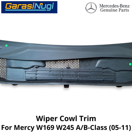Water Deflector Mercy W169 W245 Wiper Cowl Kisi Penutup Kap Mesin Kaca Depan Mercedes A150 B170