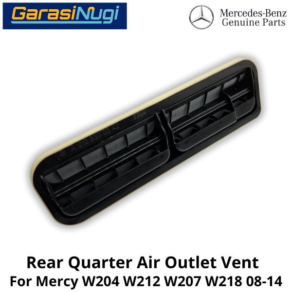 Rear Quarter Mercy W204 W212 W207 W218 Outlet Air Vent Penutup Ventilasi Udara Belakang C200