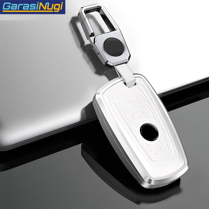 Key Case For BMW F30 Sarung Kunci Kulit Aluminium Leather Short Keychain