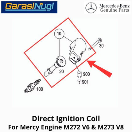 Ignition Coil Mercy W211 W212 W204 Konektor Koil Pengapian Housing 2 Pin E240