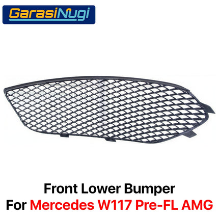 Front Lower Fog Trim Mercy W117 Pre-FL AMG Penutup Bemper Bawah Depan CLA