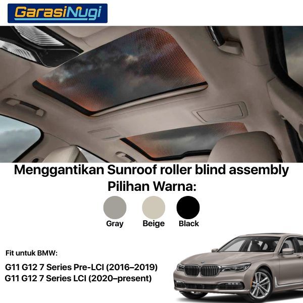 Roller Blind For BMW G11 G12 Sunroof Curtain Assembly Tirai Penutup 730