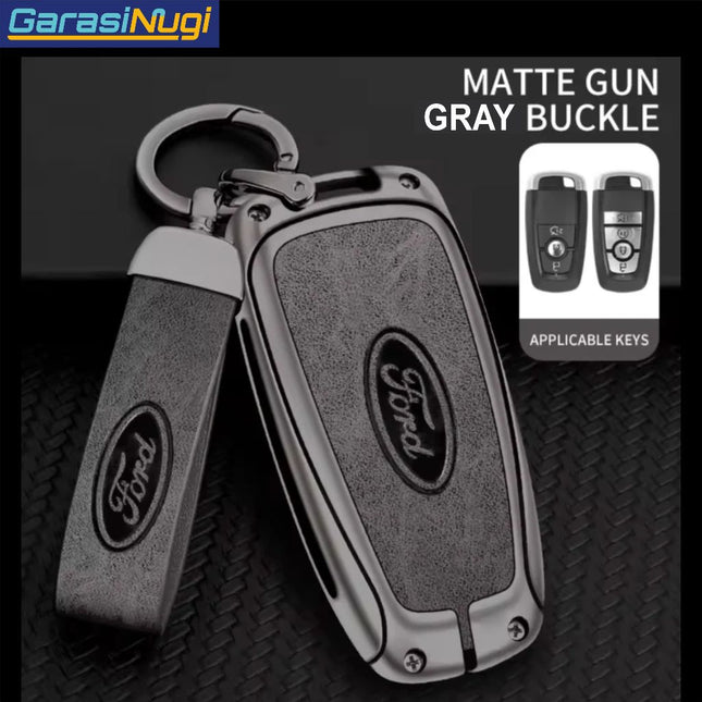 Metal Key Case Ford Sarung Kunci Leather