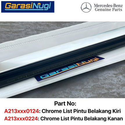 Chrome Strip For Mercy W213 List Cover Pintu Belakang Pelindung Weatherstrip E200