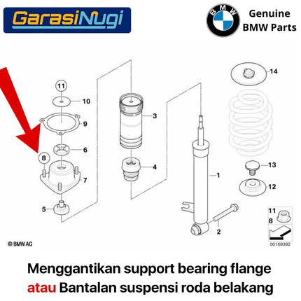 Support Bearing Flange For BMW E70 E71 Bantalan Suspensi Roda Belakang Rear X5 X6
