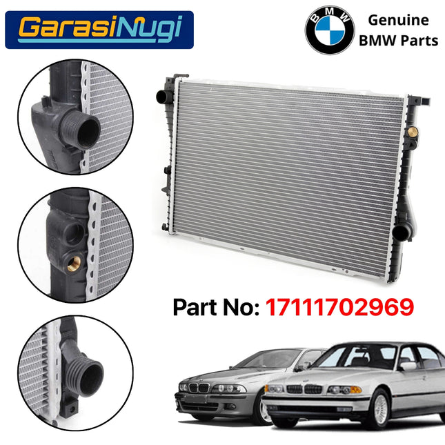Radiator For BMW E39 E38 Engine Cooling Sistem Pendingin Mesin Original 17111702969 520