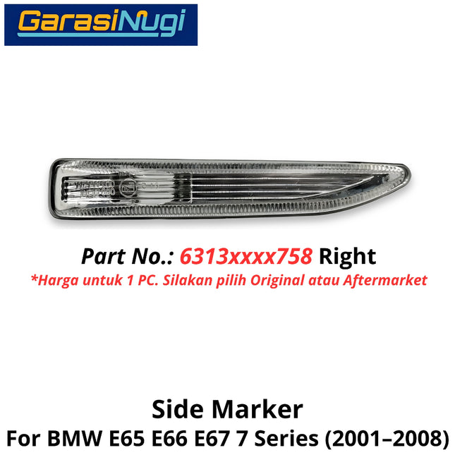 Side Trim For BMW E65 E66 Lights Cover Lampu Sein Samping 730 735 (2001–2008)