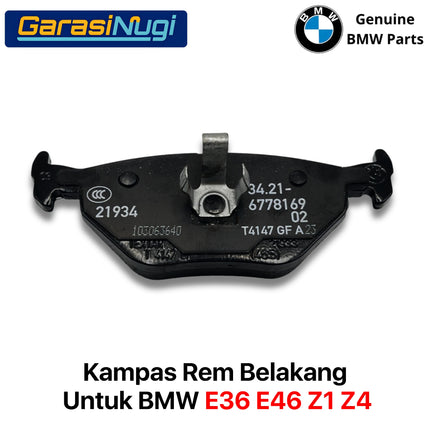 Kampas Rem Belakang BMW E36 E46 Z1 Z4 Rear Brake Pads Original 34216778168 320
