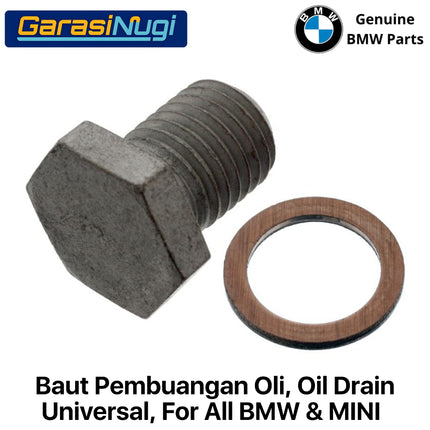 Oil Drain For All BMW MINI Baut Pembuangan Oli Mesin Original 11137535106