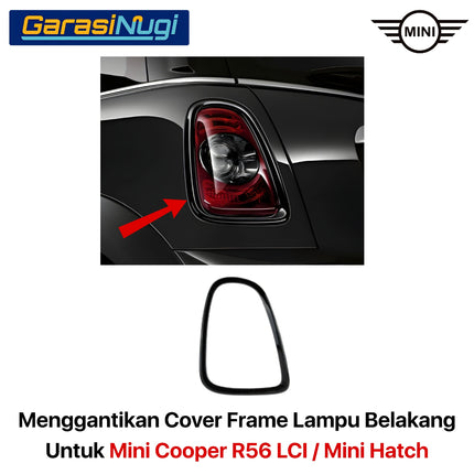 Cover Frame Rear Light Mini R56 LCI Bezel Lampu Belakang Hitam Original