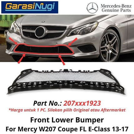 Lower Grille Mercy W207 Coupe AMG Grill Cover Bumper Depan Bawah Mercedes E250
