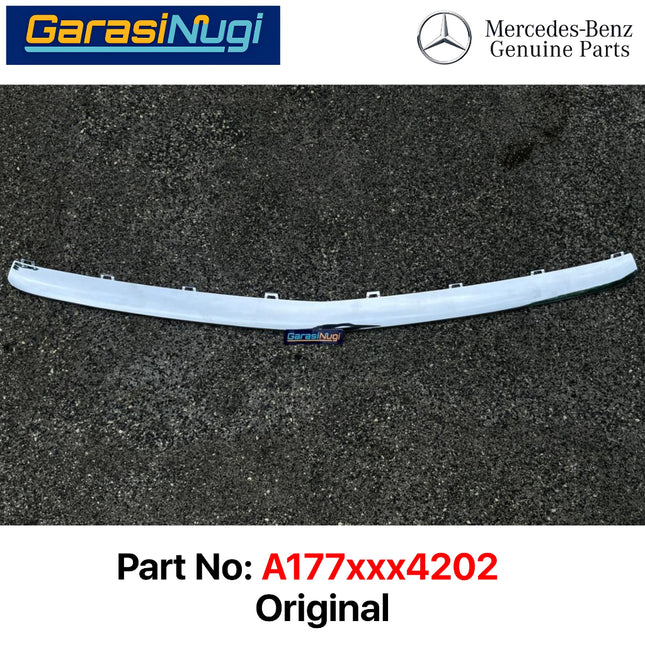 Front Lip Chrome Mercy W177 Pre-FL Spoiler Bemper Depan Krom Trim AMG A200