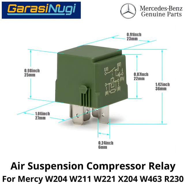 Air Suspension Mercy W204 W221 W463 R230 Compressor Relay Suspensi Udara C200 S300 SL