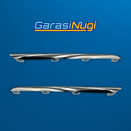 Chrome Trim Mercy W213 AMG Mounting Grille Monting Grill Bumper Depan E200