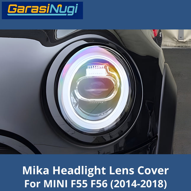Mika Headlight For MINI Cooper F55 F56 Lens Kaca Cover Lampu Depan 2014-2018