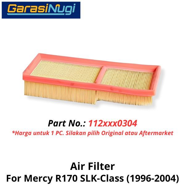 Air Filter Mercy R170 Saringan Udara Mesin 1120940304 Mercedes SLK 96-04