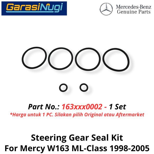 Steering Gear Mercy W163 Seal Kit Karet Gasket Gigi Kemudi Mercedes ML 98-05