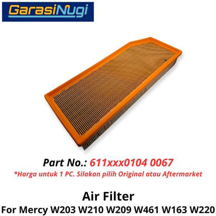 Air Filter Mercy W210 W209 W220 Saringan Udara Mesin 6110940104 Mercedes E230 E250