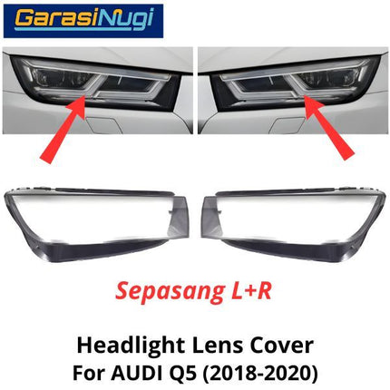 Mika Headlight AUDI Q5 Lens Kaca Cover Lampu Depan 2018-2020