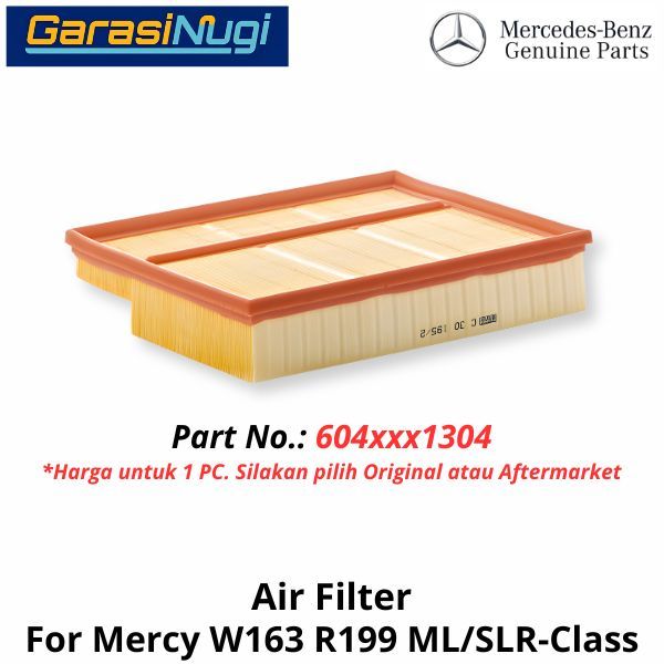 Air Filter Mercy W163 R199 Saringan Udara Mesin 6040941304 Mercedes ML SLR
