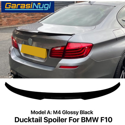 Ducktail Spoiler For BMW F10 Trunk Tail Wing Black Gloss 523 2010-2017