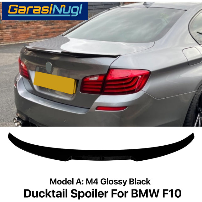 Ducktail Spoiler For BMW F10 Trunk Tail Wing Black Gloss 523 2010-2017