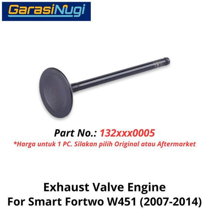 Exhaust Valve Smart Fortwo 451 Engine Katup Buang Mesin Original 1320530005
