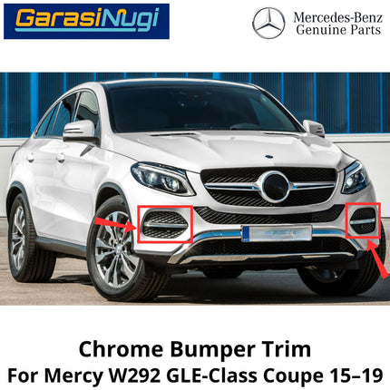 Fog Trim Old Mercy W292 Coupe Bumper Strip Grille Chrome Cover Mercedes GLE400