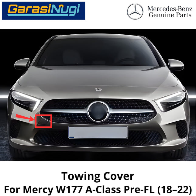 Towing Cover Mercy W177 Pre-Facelift Bumper Tow Tutup Lubang Derek Original Mercedes A200