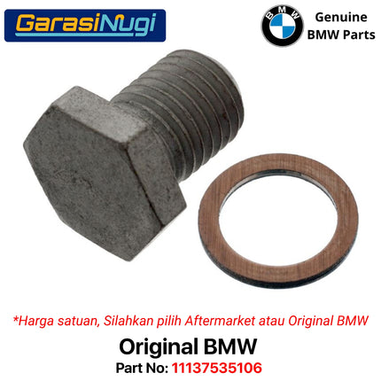 Oil Drain For All BMW MINI Baut Pembuangan Oli Mesin Original 11137535106