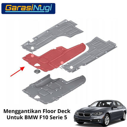 Underfloor Coating Center For BMW F10 F01 Floor Deck Cover Pelapis Lantai Diesel Petrol 520