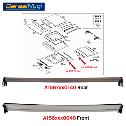 Roller Blind For Mercy W156 X156 Sunroof Curtain Assembly Tirai Penutup GLA