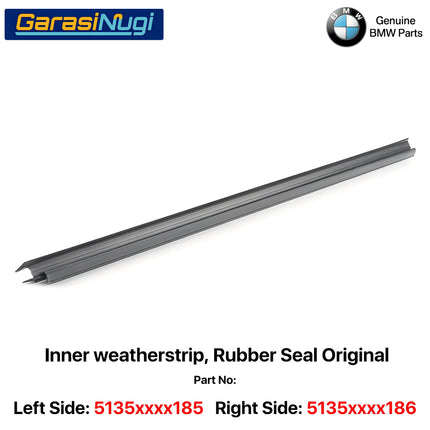Inner Weatherstrip For BMW E83 Karet Pintu Jendela Belakang Rear Rubber Seal X3
