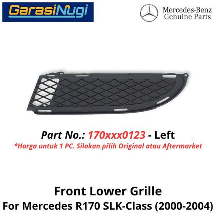 Fog Trim Mercy R170 Grill Cover Bumper Depan Bawah Mercedes SLK