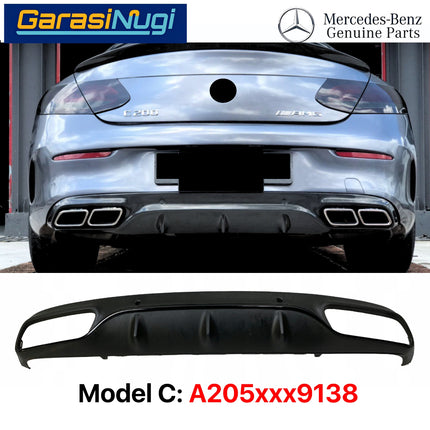Lower Bumper For Mercedes W205 Coupe Cabrio Bemper Bawah Belakang AMG C200