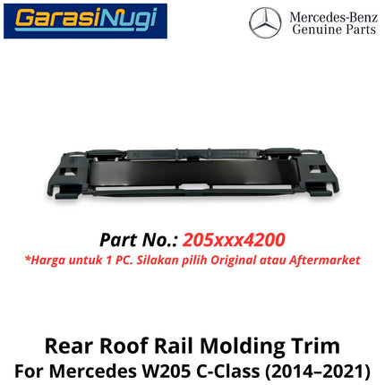 Rear Roof Moulding Mercy W205 Trim Cover Penutup Atap Belakang Mercedes C200