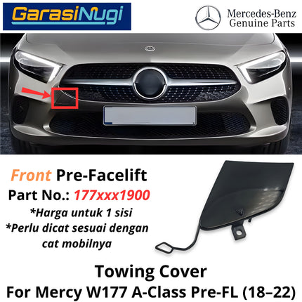 Towing Cover Mercy W177 Pre-Facelift Bumper Tow Tutup Lubang Derek Original Mercedes A200