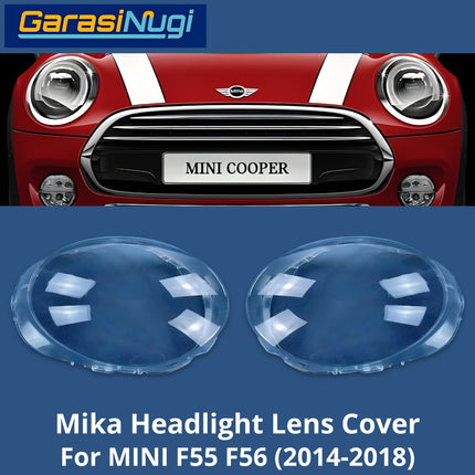 Mika Headlight For MINI Cooper F55 F56 Lens Kaca Cover Lampu Depan 2014-2018
