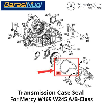 Transmission Mercy W169 W245 Flange Seal Gasket Segel Penutup Transmisi Belakang A150 B170