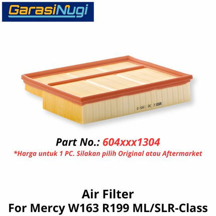 Air Filter Mercy W163 R199 Saringan Udara Mesin 6040941304 Mercedes ML SLR