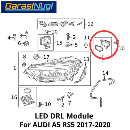 DRL LED Audi A5 S5 RS5 Turn Signal Module Lampu Sein 2017-UP