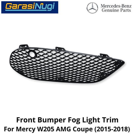 Fog Trim For Mercy W205 Pre-FL AMG Cover Lampu Kabut Grill C200 C300