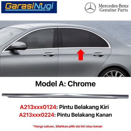 Chrome Strip For Mercy W213 List Cover Pintu Belakang Pelindung Weatherstrip E200