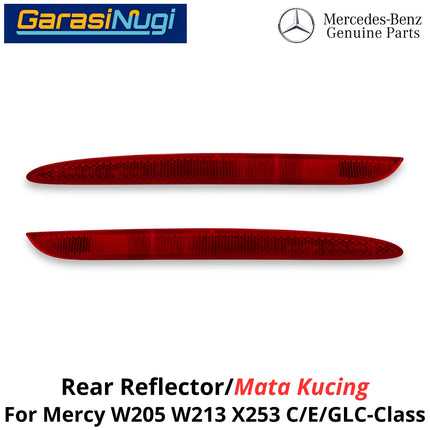 Reflector W205 W213 X253 Mata Kucing Trim Rear Belakang Mercedes C200 E200 GLC