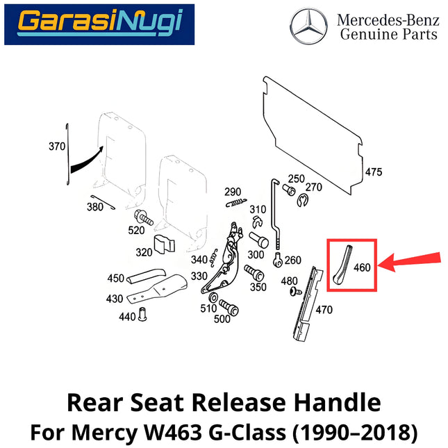 Rear Seat Release Mercy W463 Handle Tarikan Sandaran Jok Belakang Mercedes G500
